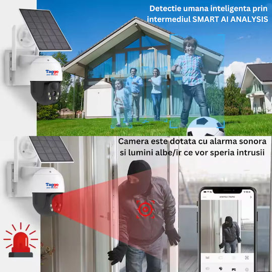 Taggo Система за наблюдение 4 Камери Безжични Камери IP 4MP с Монитор
