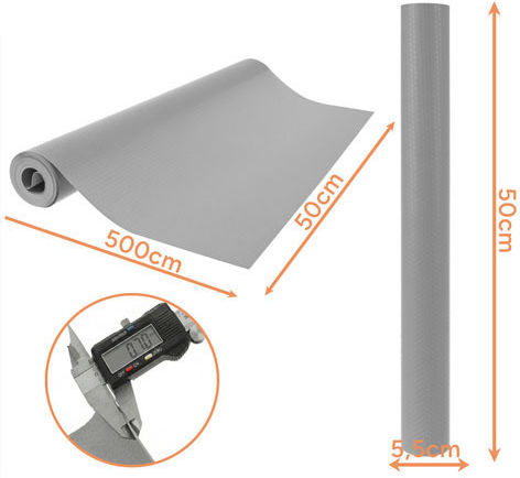Suprafață Antiderapantă Pentru Dulapuri Și Sertare De Bucătărie Gri 500x50 Cm Ruhhy