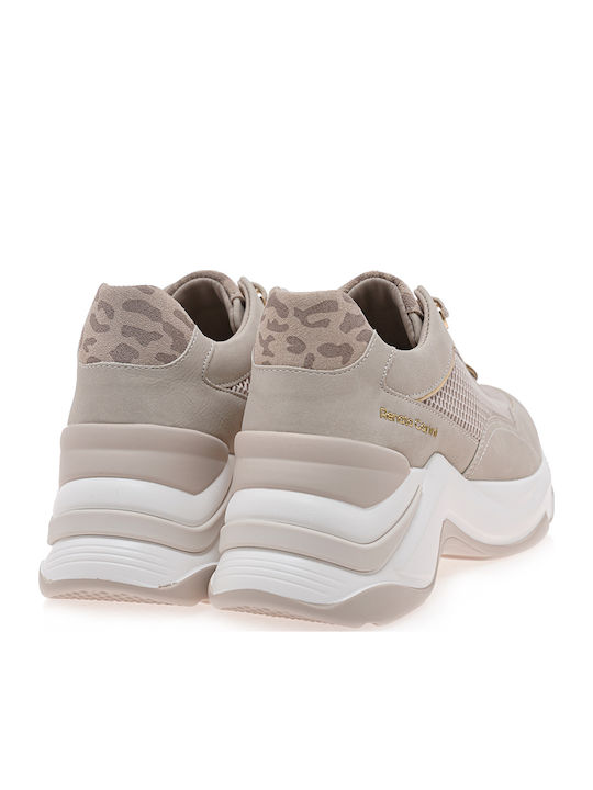 Sneakers Pentru Femei Off White Bej Leopard