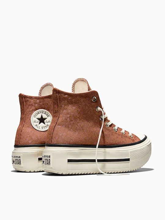 Chuck Taylor All Star Damen Flatforms Stiefel Unearthed / Egret / Schwarz