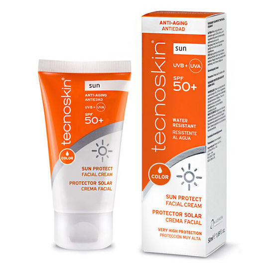 Tecnoskin Sun Protect Sonnencreme Creme Gesicht SPF50+ mit Farbe 50ml