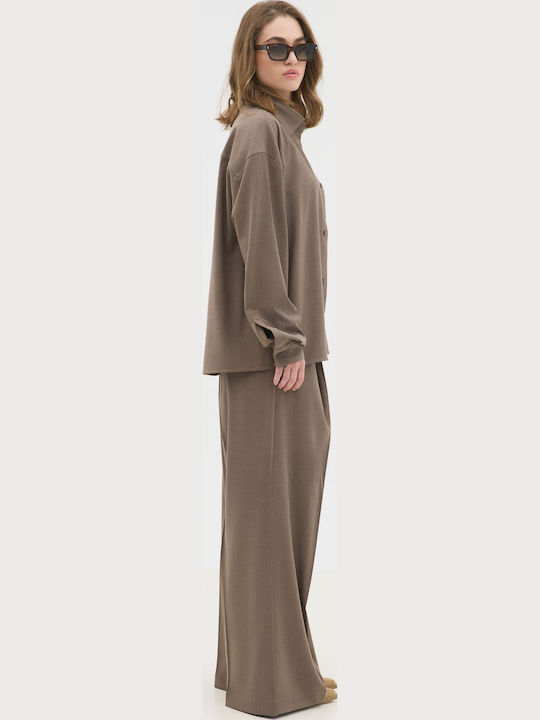 Long-sleeved Shirt Brown