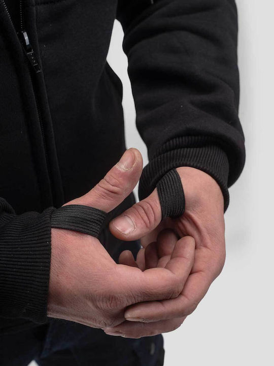Καλοκαιρινό Ανδρικό Μπουφάν Μηχανής Μαύρο