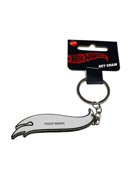 Mattel Keychain Hotwheels Metallic White