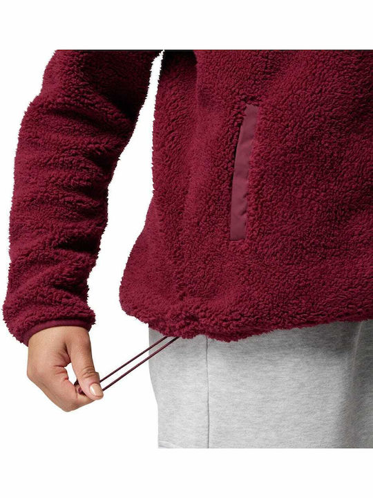 West Bend Full Women's Cardigan with Zipper Burgundy