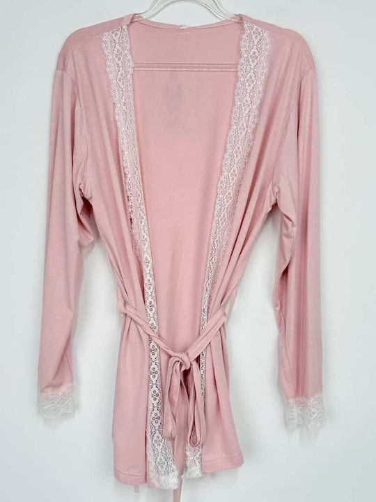 Sorrisino Summer Women's Pajama Set Cotton Pink
