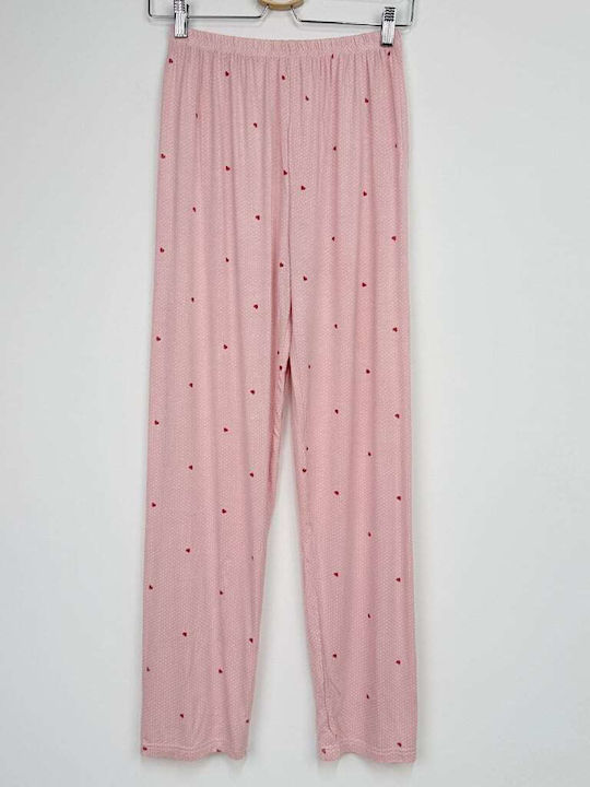 Sorrisino Summer Women's Pajama Set Cotton Pink