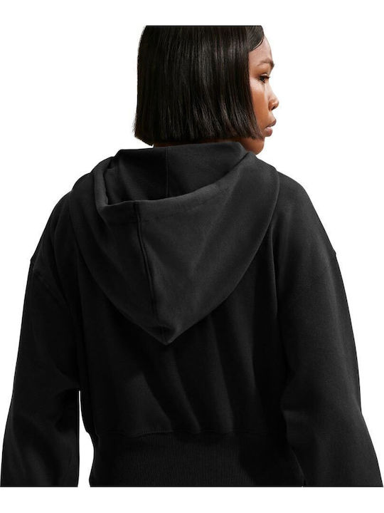 Women's Sweatshirt Jacket Hooded Black