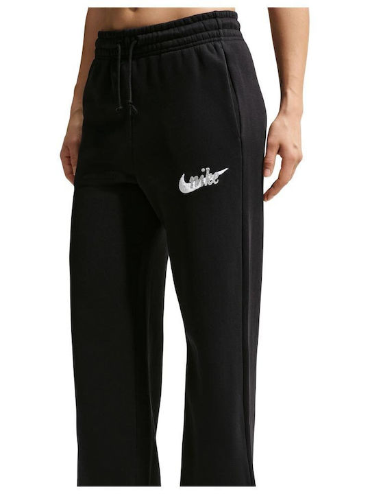 Sportswear Phoenix Παντελόνι Φόρμας Φαρδύ Fleece Μαύρο