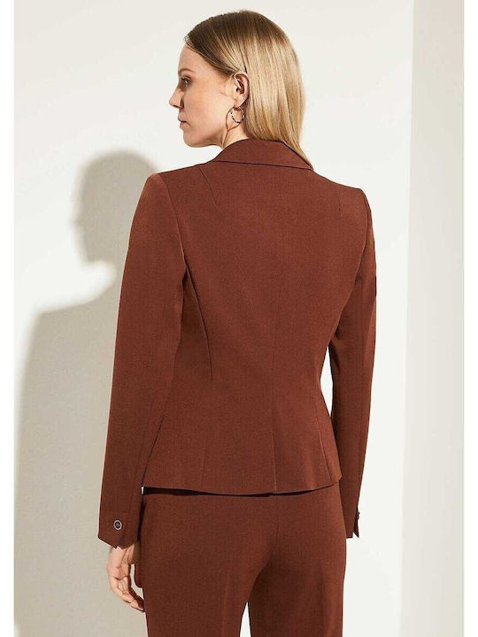 Comma Blazer pentru femei Sacou Burgundy