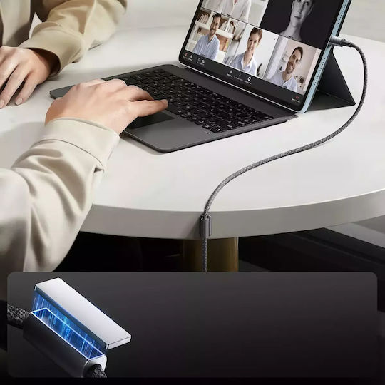 Joyroom S-A50 Unlimited Series Magnetic USB 2.0 Cable USB-C Male - USB-A 60W PD Gray 1.2m