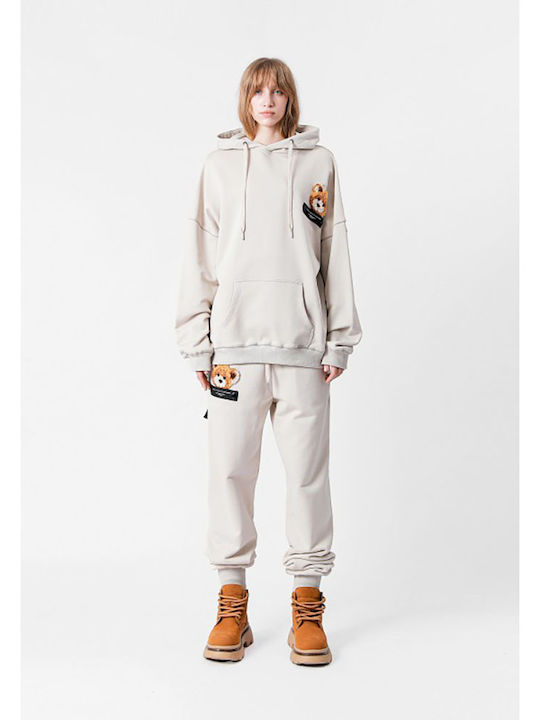 Sweatshirt mit Kapuze Ecru