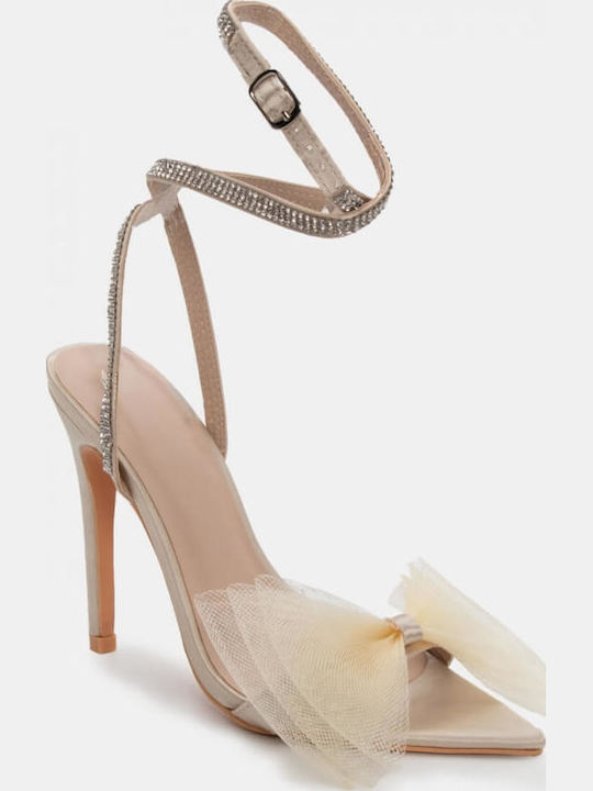 Sandals with Strass Gold