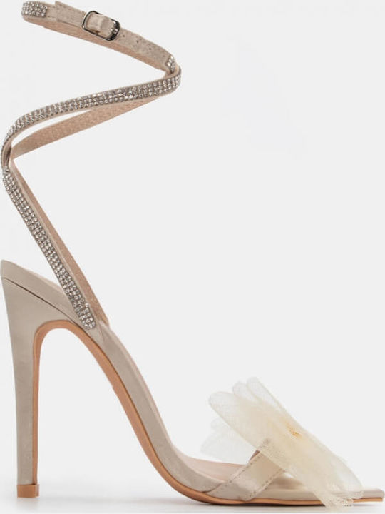 Sandals with Strass Gold