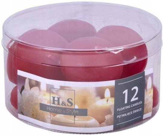 Microlink Lumânare Decorativă Roșie 12 Bucăți