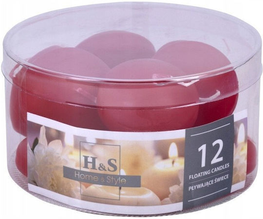 Microlink Lumânare Decorativă Roșie 12 Bucăți