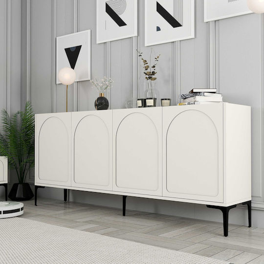 SteweHome Studentenmöbel-Sets Wohnzimmer 3 Stück Creme Schwarz