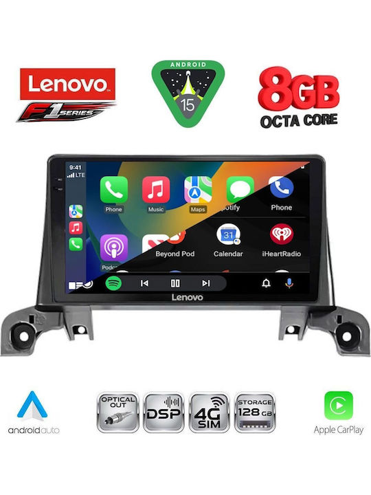 Lenovo Car Audio System for Peugeot 3008 2016 with Touch Screen 9 inches Bluetooth USB Wi-Fi GPS Apple CarPlay Android Auto