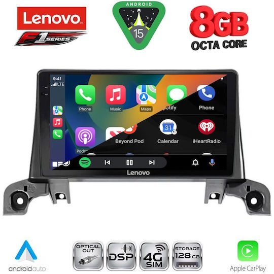 Lenovo Ηχοσύστημα Αυτοκινήτου για Peugeot 3008 2016 (Bluetooth/USB/WiFi/GPS/Apple-Carplay/Android-Auto) με Οθόνη Αφής 9"