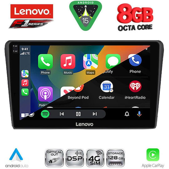 Lenovo Car Audio System for Toyota Avensis 2003-2009 (Bluetooth/USB/WiFi/GPS/Apple-Carplay/Android-Auto) with Touch Screen 9"