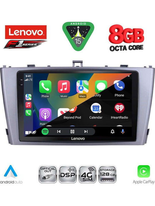 Lenovo Car Audio System for Toyota Avensis 2009-2015 (Bluetooth/USB/WiFi/GPS/Apple-Carplay/Android-Auto) with Touch Screen 9"