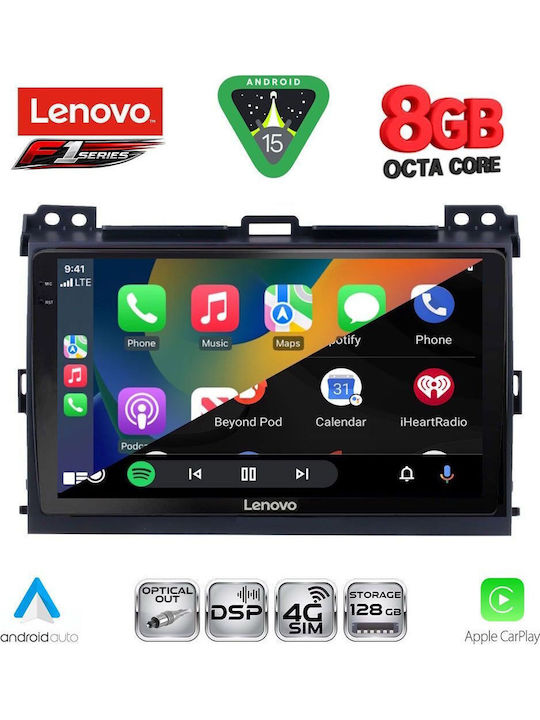 Lenovo Car Audio System for Toyota Land Cruiser 2002-2008 (Bluetooth/USB/WiFi/GPS/Apple-Carplay/Android-Auto) with Touch Screen 9"