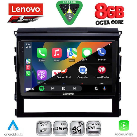 Lenovo Ηχοσύστημα Αυτοκινήτου για Toyota Land Cruiser 2016-2019 (Bluetooth/USB/WiFi/GPS/Apple-Carplay/Android-Auto) με Οθόνη Αφής 9"