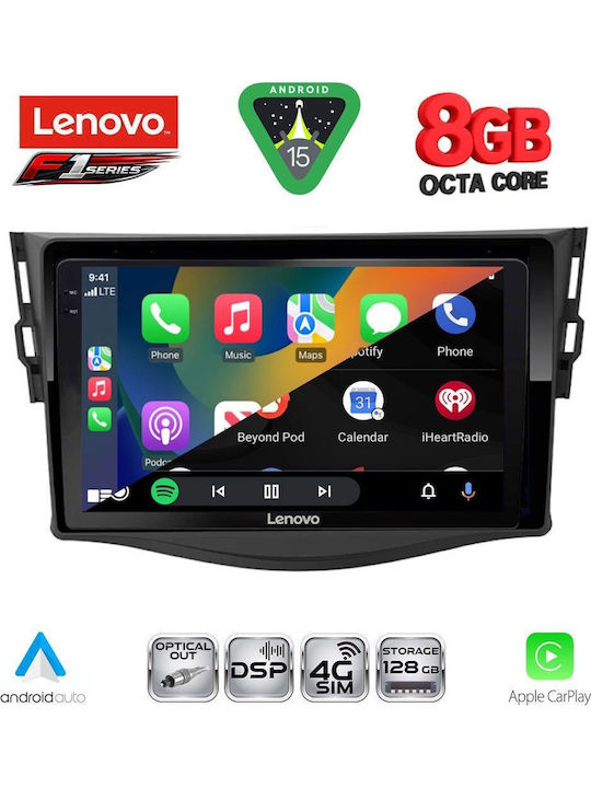 Lenovo Car Audio System for Toyota RAV 4 2006-2012 (Bluetooth/USB/WiFi/GPS/Apple-Carplay/Android-Auto) with Touch Screen 9"