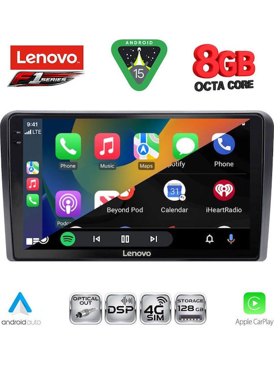 Lenovo Car Audio System for Volkswagen Golf 1998-2003 (Bluetooth/USB/WiFi/GPS/Apple-Carplay/Android-Auto) with Touch Screen 9"