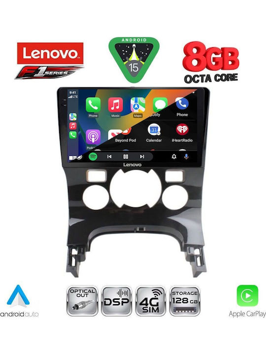 Lenovo Car Audio System for Peugeot 3008 2008-2016 with Clima (Bluetooth/USB/WiFi/GPS/Apple-Carplay/Android-Auto) with Touch Screen 9"