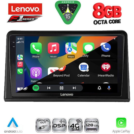 Lenovo Ηχοσύστημα Αυτοκινήτου για Renault Express 2020 (Bluetooth/USB/WiFi/GPS/Apple-Carplay/Android-Auto) με Οθόνη Αφής 9"