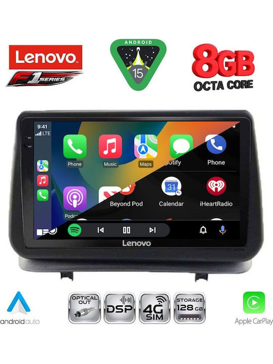 Lenovo Car Audio System for Renault Clio 2005-2011 (Bluetooth/USB/WiFi/GPS/Apple-Carplay/Android-Auto) with Touch Screen 9"
