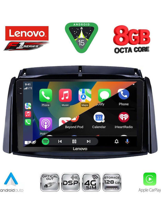 Lenovo Car Audio System for Renault Koleos 2006-2016 (Bluetooth/USB/WiFi/GPS/Apple-Carplay/Android-Auto) with Touch Screen 9"
