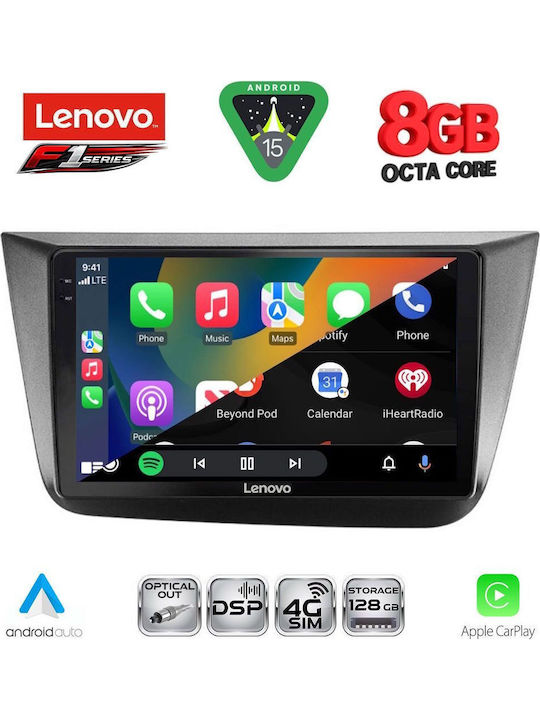 Lenovo Car Audio System for Seat Altea 2004-2015 (Bluetooth/USB/WiFi/GPS/Apple-Carplay/Android-Auto) with Touch Screen 9"