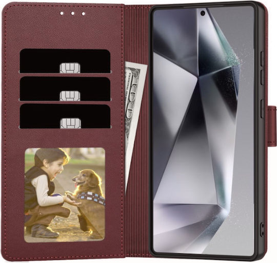 Tech-Protect Wallet Piele artificială / Silicon Burgundy (Redmi Note 15 Pro 5G)