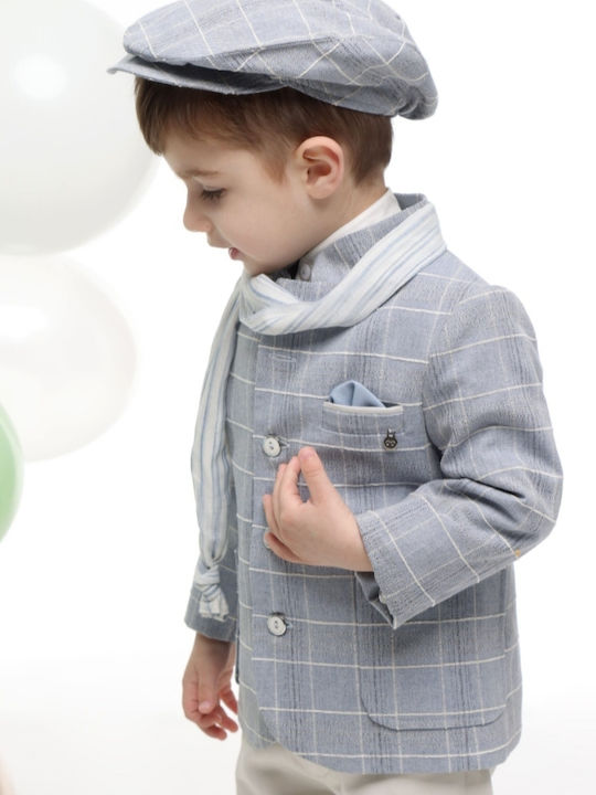 Mi Chiamo Boys Baptism Suit with Blazer Beige