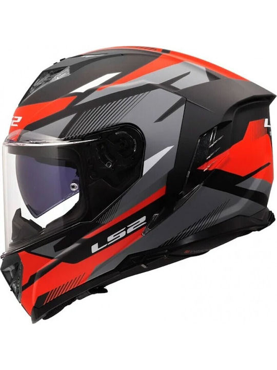 LS2 FF818 Storm III Komai Black/Red Мотоциклетна каска Full Face ECE 22.06 1600гр с Sunvisor