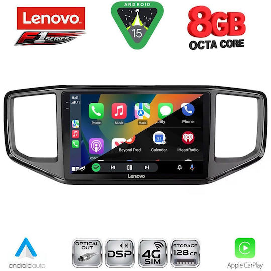 Lenovo Ηχοσύστημα Αυτοκινήτου για Volkswagen Amarok 2017-2022 (Bluetooth/USB/WiFi/GPS/Apple-Carplay/Android-Auto) με Οθόνη Αφής 9"