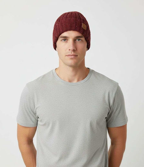172.EU03.17 Beanie Unisex Beanie mit Rippstrick in Rot Farbe 172.EU03.17