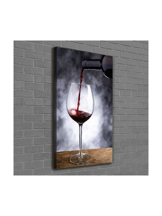 Wall Canvas Painting High Durability Quality Print Red Wine 60x120 Cm