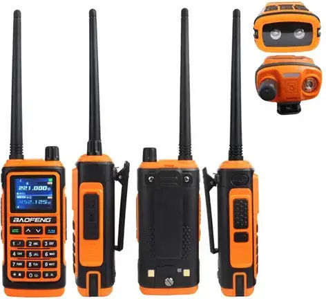 Baofeng BF-17M Wireless Transceiver UHF/VHF 5W with Color Screen In Orange Color