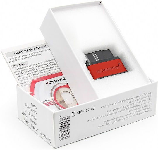 Konnwei Διαγνωστικό Αυτοκινήτου ELM 327 OBD 2 με Bluetooth Συμβατό με Android