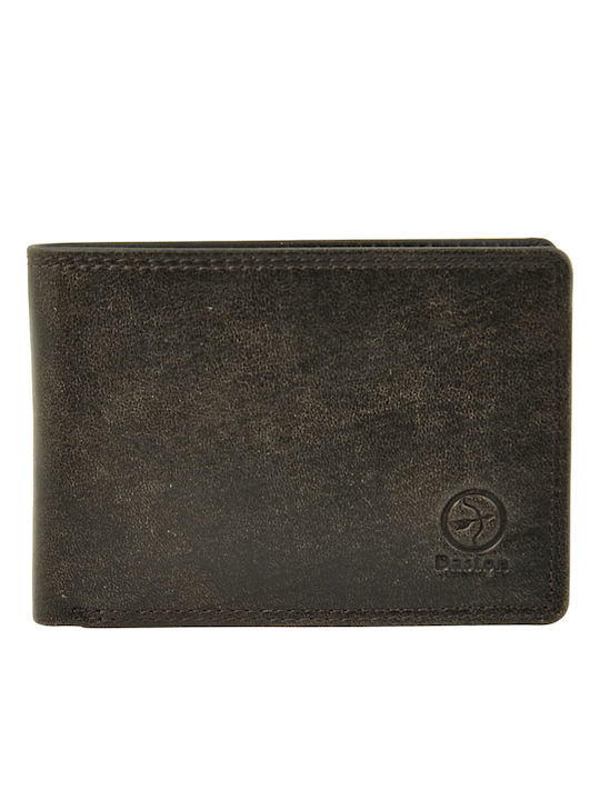 Leather Men's Wallet Classic with RFID Gray
