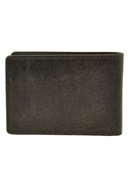 Leather Men's Wallet Classic with RFID Gray