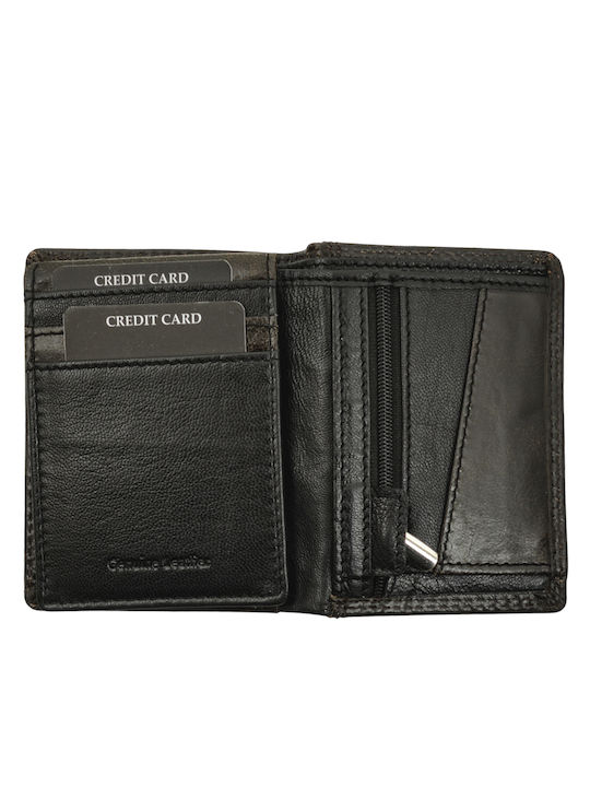 Leather Men's Wallet Classic with RFID Gray