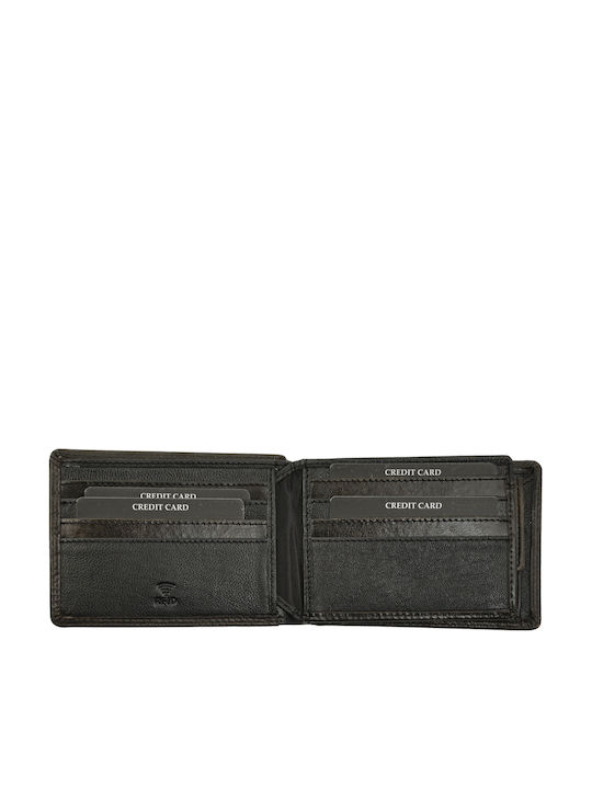 Leather Men's Wallet Classic with RFID Gray