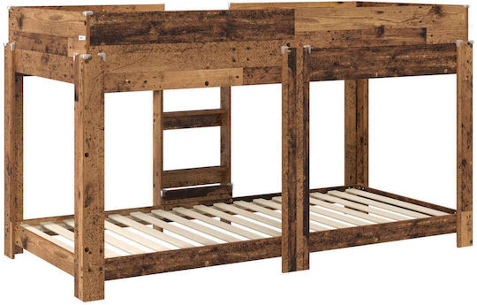 Kinderbett Koje Einzeln Braun für Matratze 100x200cm