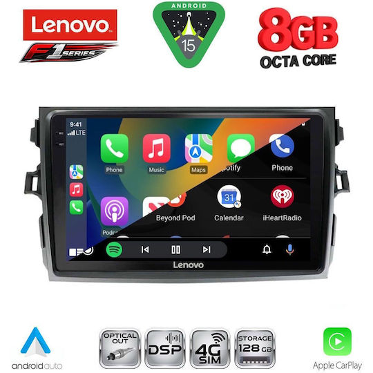 Lenovo Car Audio System for Toyota Corolla 2006-2012 (Bluetooth/USB/WiFi/GPS/Apple-Carplay/Android-Auto) with Touch Screen 9"