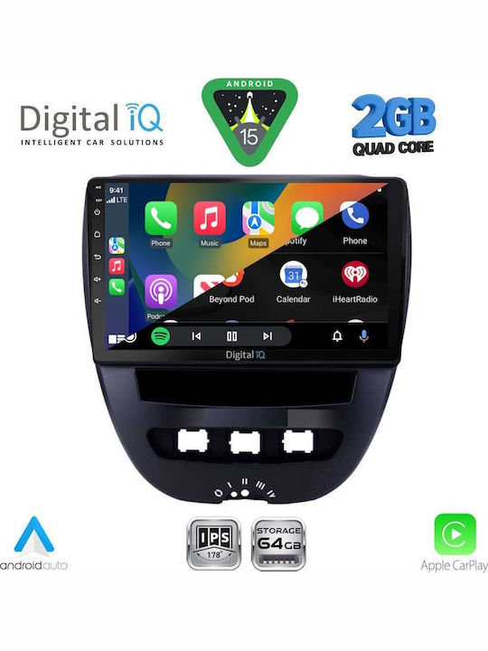 Digital IQ Автомобилна Аудио Система (Блутут/USB/WiFi/GPS/Apple-Carplay/Android-Auto) с Тъчскрийн 10"