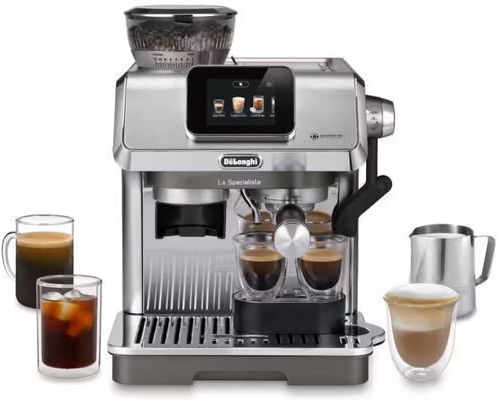 De'Longhi Automatic Espresso Machine Pressure 15bar with Grinder Silver EC9455.M